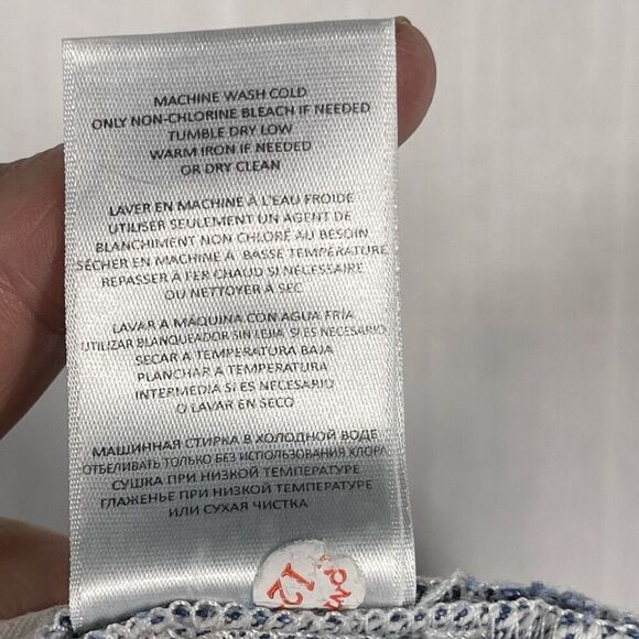 Redone Blue Cotton Blend Denim 80’s Slim Straight Leg Distressed Jeans Size 25 - Picture 9 of 11